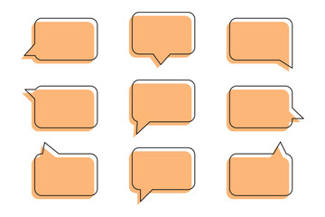 Speech Bubble set. Talk bubble. Cloud speech bubbles collection. Vector