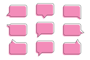 Speech Bubble set. Talk bubble. Cloud speech bubbles collection. Vector