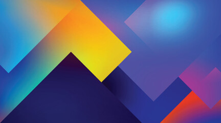 Colorful Abstract Geometric Gradient Background with Overlapping Shapes