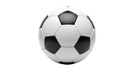 Isolated Soccer Ball on Transparent Background Classic White and Black Ball for Team Sports Equipment Football Match Competition
