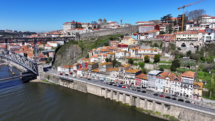 Porto Skyline At Porto In Porto District Portugal. Downtown Landscape. Cultural Heritage. Old Town Scenery. Porto Skyline In Portugal. Portugal Skyline. Travel Landscape.