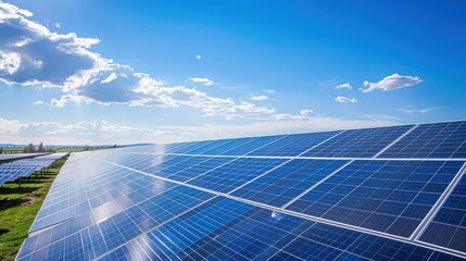 Solar panels installed on the roof of a modern farmhouse in a countryside setting.