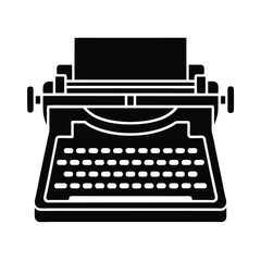 Vintage Typewriter Icon Vector Illustration