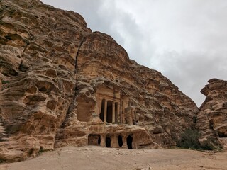 Jordan Trail long distance hiking from Dana Valley to Petra and Wadi Rum.Wadi Rum Desert, Jordan....