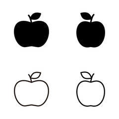 Apple icon vector. Apple sign and symbols for web design.