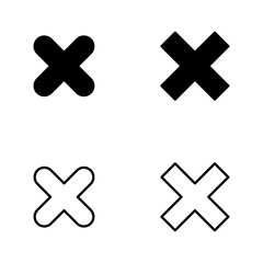 Fototapeta premium Close icon vector. Delete sign and symbol. cross sign