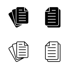 Document icon vector. Paper sign and symbol. File Icon