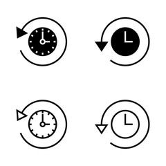 History icon vector. recent event history sign and symbol