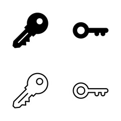 Key icon vector. Key sign and symbol.