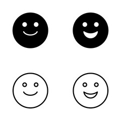 Fototapeta premium Smile icon vector. smile emoticon icon. feedback sign and symbol