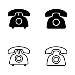 Telephone icon vector. phone sign and symbol