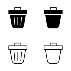 Trash icon vector. trash can icon. delete sign and symbol.