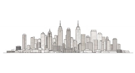 City skyline illustration