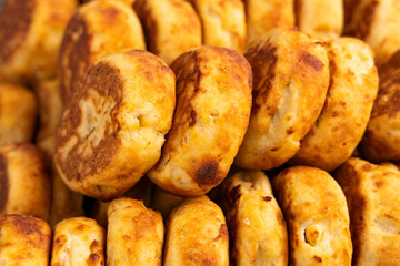Traditional Colombian food - Delicious grilled arepa from Boyaca