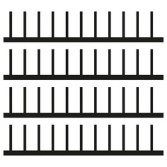 Vertical lines icon. Black stripe shape. Simple column pattern. Vector contrast form.