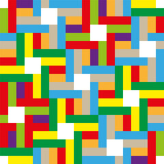 Mosaic tile icon. Colorful block symbol. Vector abstract pattern. Bright shade design.