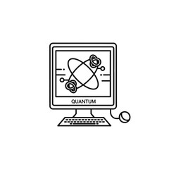 Obraz premium Vector icon of artificial intelligence with quantum elements