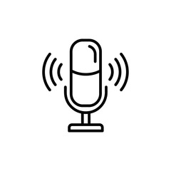 Microphone icon representing artificial intelligence technology