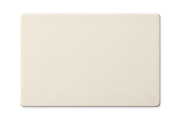 Naklejka premium Empty beige rectangle with soft rounded corners providing copy space on a transparent background