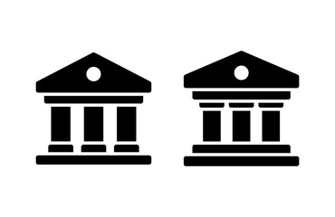 Bank icon vector illustration. Bank sign and symbol, museum, university