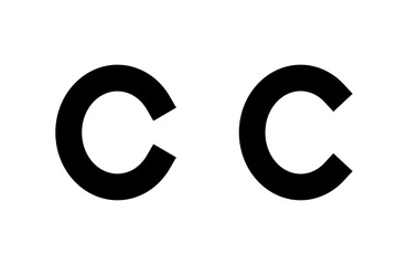 Copyright icon vector illustration. copyright sign and symbol