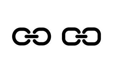 Fototapeta premium Link icon vector illustration. Hyperlink chain sign and symbol