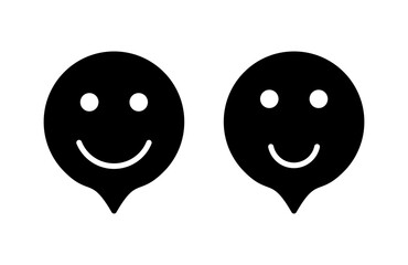 smile icon vector illustration. smile emoticon icon. feedback sign and symbol