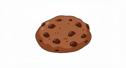Fototapeta premium Chocolate chip cookie illustration
