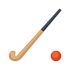 Field Hockey Stick and Ball