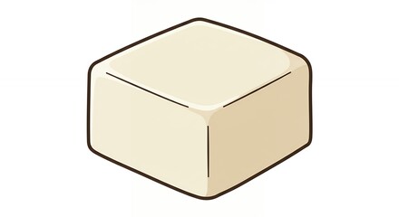 Fototapeta premium Beige cube illustration