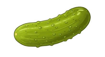 Green pickle illustration
