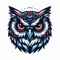 owl head vector illustration