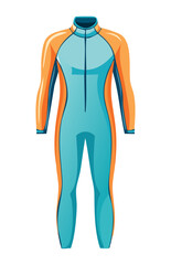 Colorful Blue Orange Athletic Full Suit