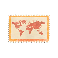 Postage Stamp Mockup on white background