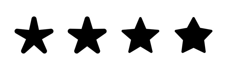 Star Icon set. rating icon vector. favourite star icon