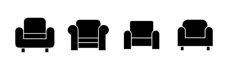 Sofa icon set. sofa icon illustration