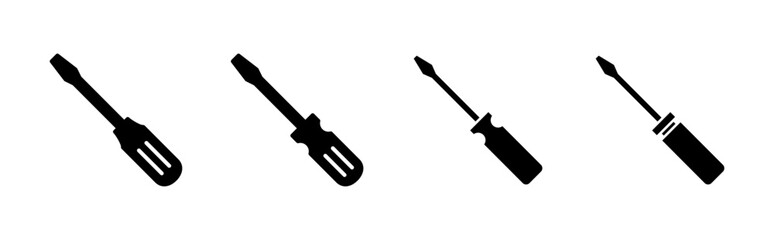 Screwdriver icon set. tools icon vector
