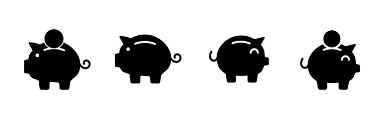 Piggy bank icon vector. piggy money icon