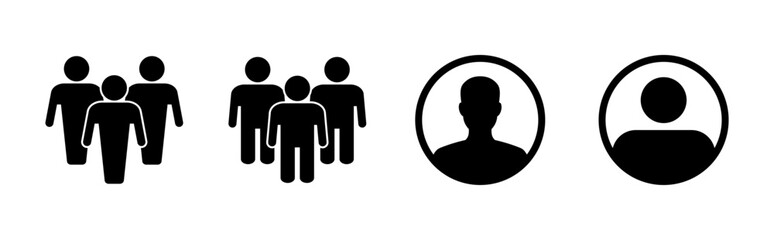 People icon set. person icon vector. User Icon vector. team symbols