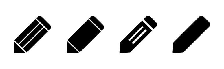 Pencil icon set. pen symbol. edit icon vector
