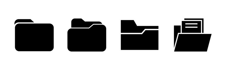 Folder icon set. folder vector icons