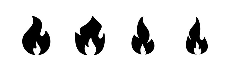 Fire icon set. fire vector icon