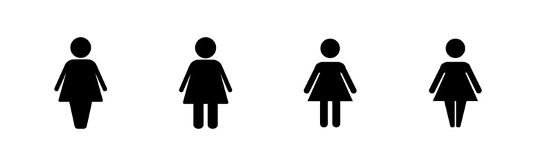 Female icon set. woman icon vector
