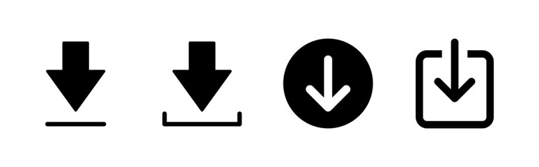 Download icon set. Download vector icon