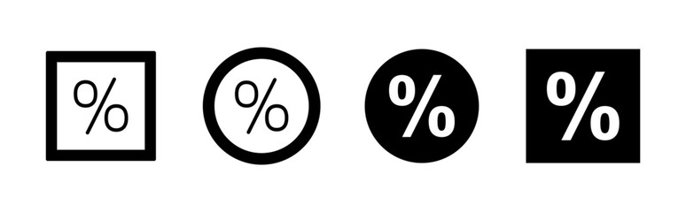 Discount icon set. Discount tag icon.