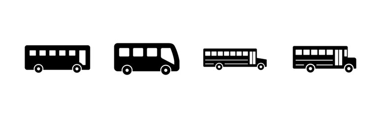 Bus icon set. bus vector icon