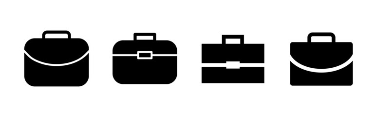 Briefcase icon set. suitcase icon. luggage symbol.