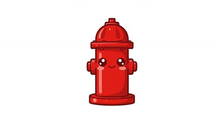 Kawaii cartoon fire hydrant illustration