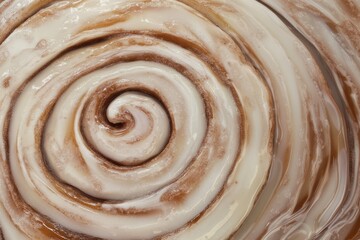 close up of a slice of cinnamon rolls.