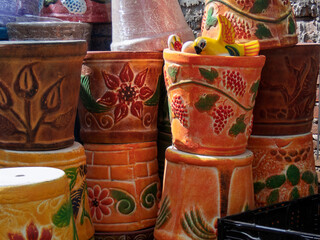 Vibrant Talavera pottery in Mexico showcases traditional craftsmanship and artistry